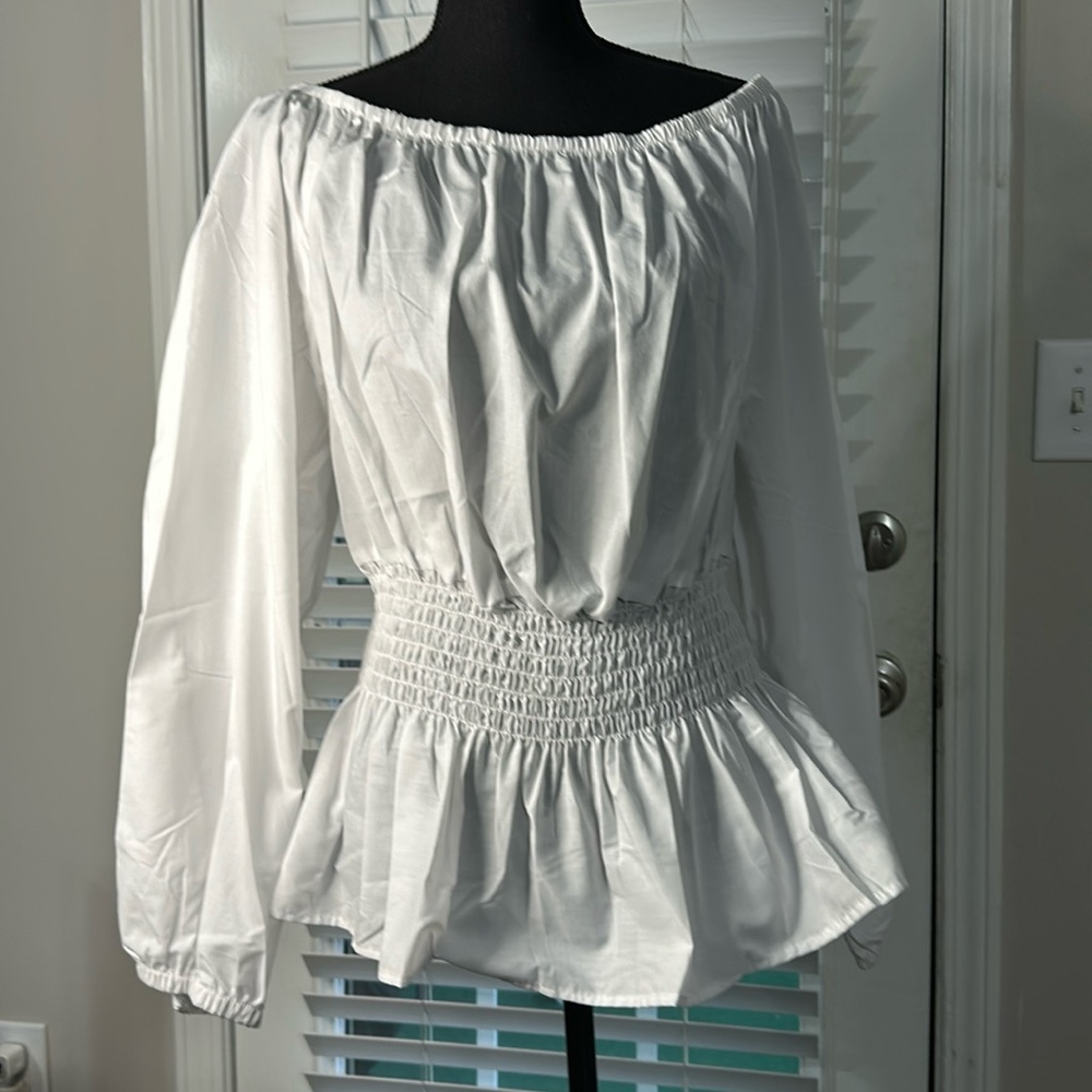 White off the shoulder top
